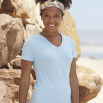 Ladies Fitted V Neck T-Shirt by Fruit of the Loom